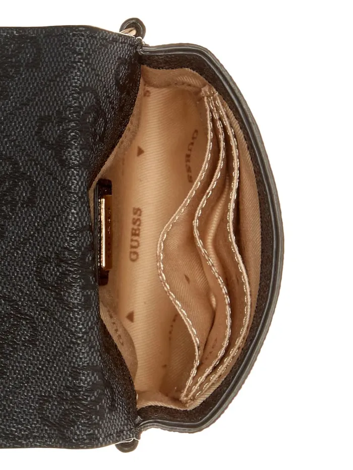 GUESS Travel and Tech Latona Quattro G Mini Phone Crossbody Black 8211 Women