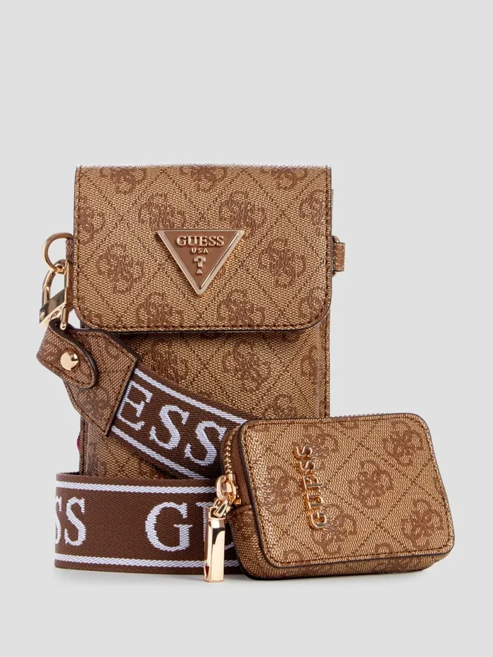 GUESS Travel and Tech Latona Quattro G Mini Phone Crossbody Black 8211 Women