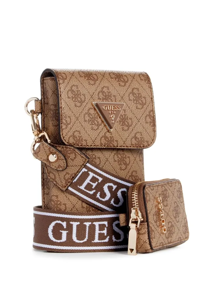 GUESS Travel and Tech Latona Quattro G Mini Phone Crossbody Black 8211 Women
