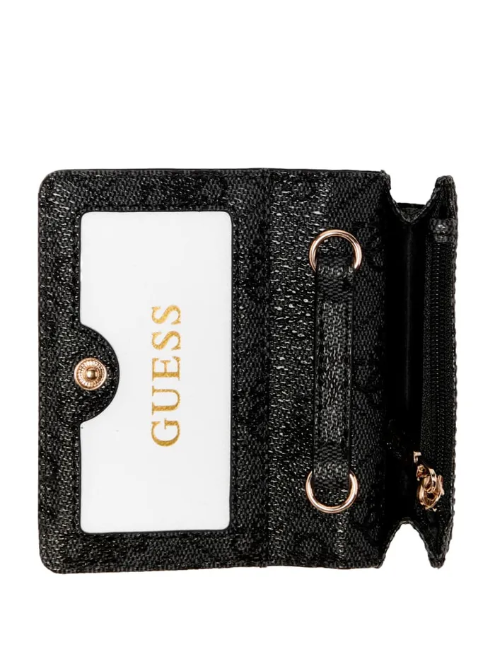 GUESS Travel and Tech Laurel Quattro G Micro Mini Wallet Black 8211 Women