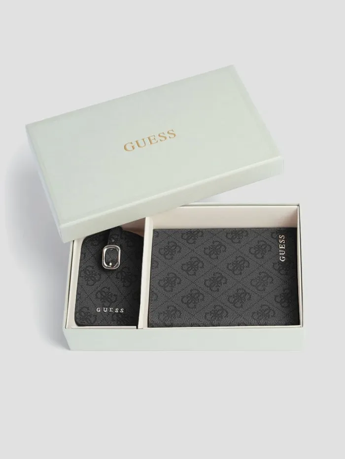 GUESS Travel and Tech Passport Case And Luggage Tag Gift Set Brown 8211 Women