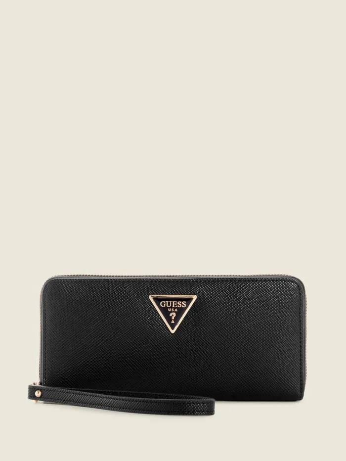 GUESS Wallets Laurel Large ZipAround Wallet Black 8211 Unisex
