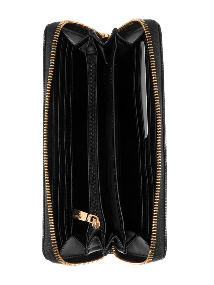 GUESS Wallets Laurel Large ZipAround Wallet Black 8211 Unisex