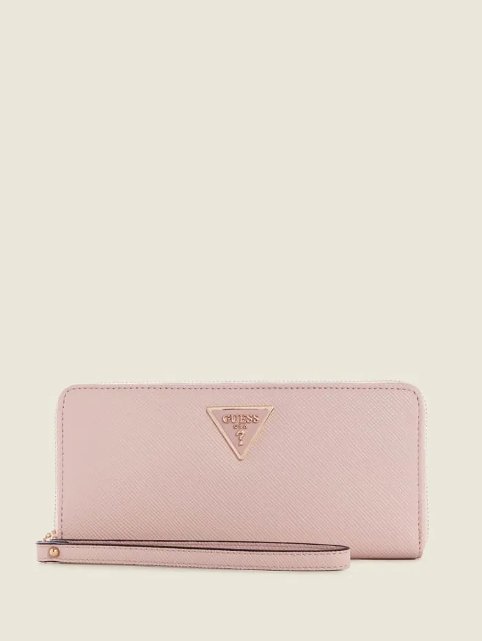 GUESS Wallets Laurel Large ZipAround Wallet Black 8211 Unisex