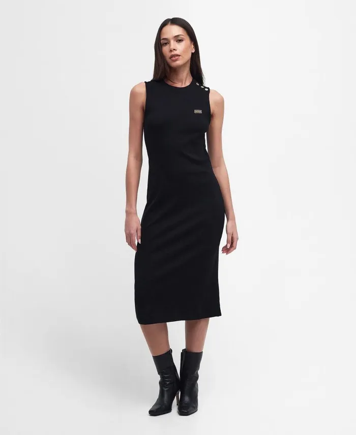 Hadfield Midi Dress Peach Melba Women Barbour Dresses and Skirts