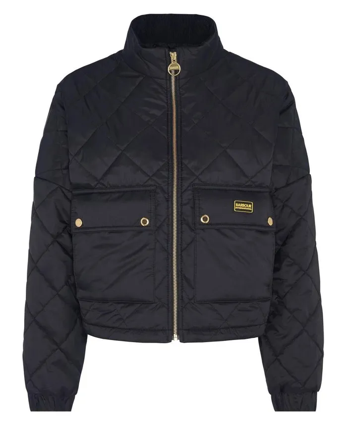 Hamilton Quilted Bomber Jacket Oil Green Women Barbour Quilted Jackets
