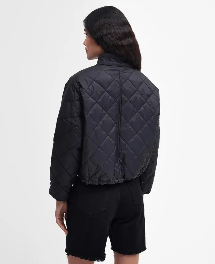 Hamilton Quilted Bomber Jacket Oil Green Women Barbour Quilted Jackets
