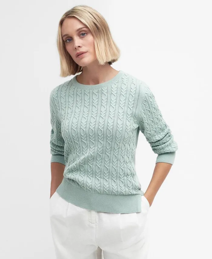 Hampton Knitted Jumper Navy Women Barbour Jumpers