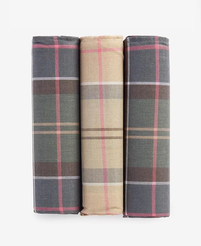 Handkerchief Gift Box Set Black Watchmonochrome Men Barbour Scarves and Handkerchiefs