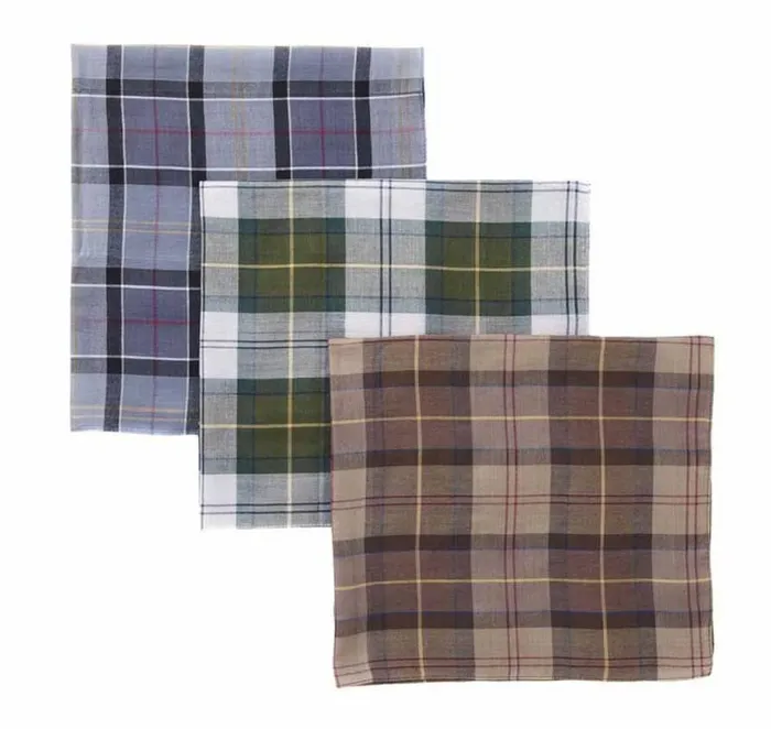 Handkerchief Gift Box Set Black Watchmonochrome Men Barbour Scarves and Handkerchiefs