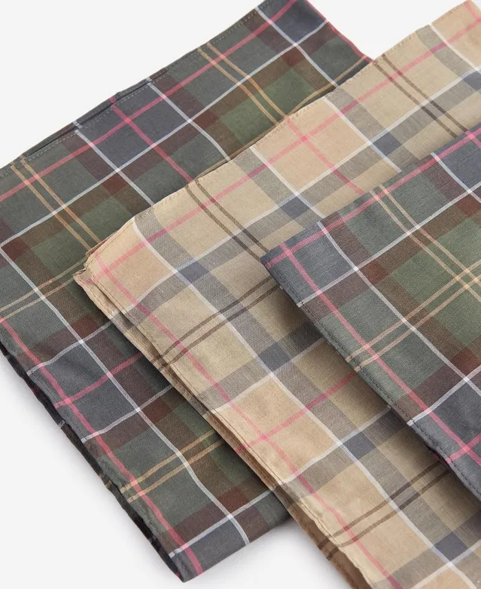 Handkerchief Gift Box Set Black Watchmonochrome Men Barbour Scarves and Handkerchiefs
