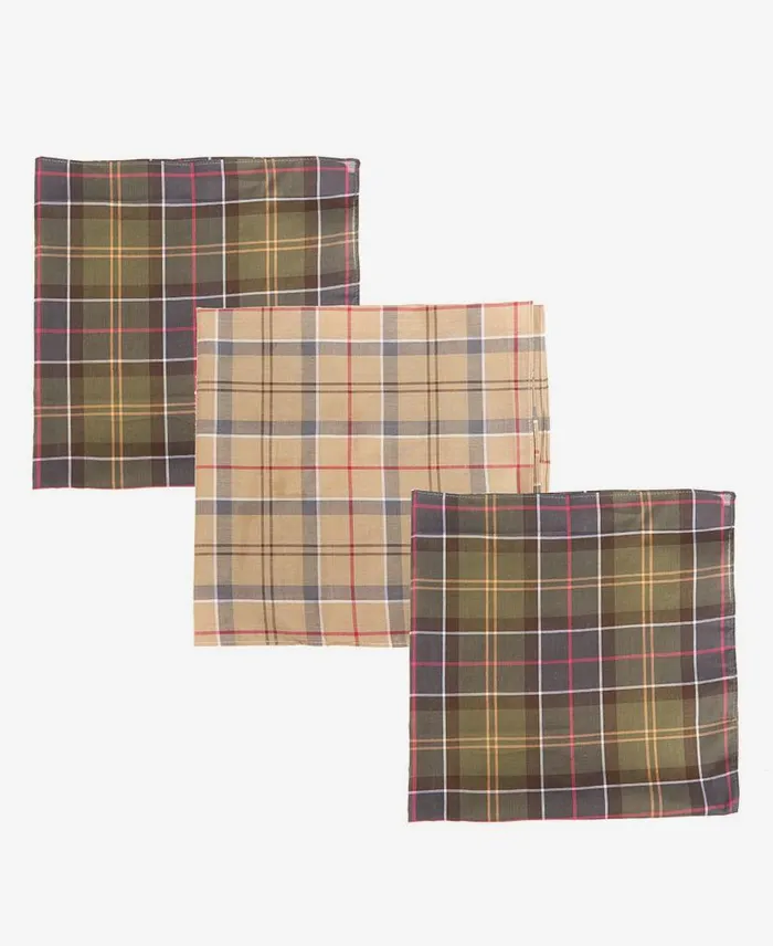 Handkerchief Gift Box Set Black Watchmonochrome Men Barbour Scarves and Handkerchiefs