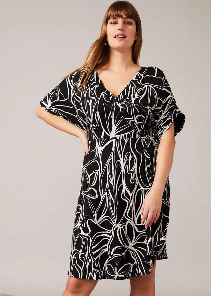 Harlow Abstract Print Dress Blackwhite Women Phase Eight Dresses