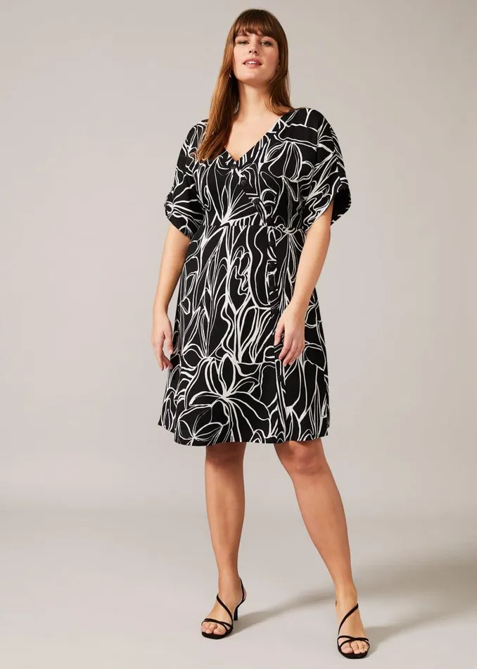 Harlow Abstract Print Dress Blackwhite Women Phase Eight Dresses