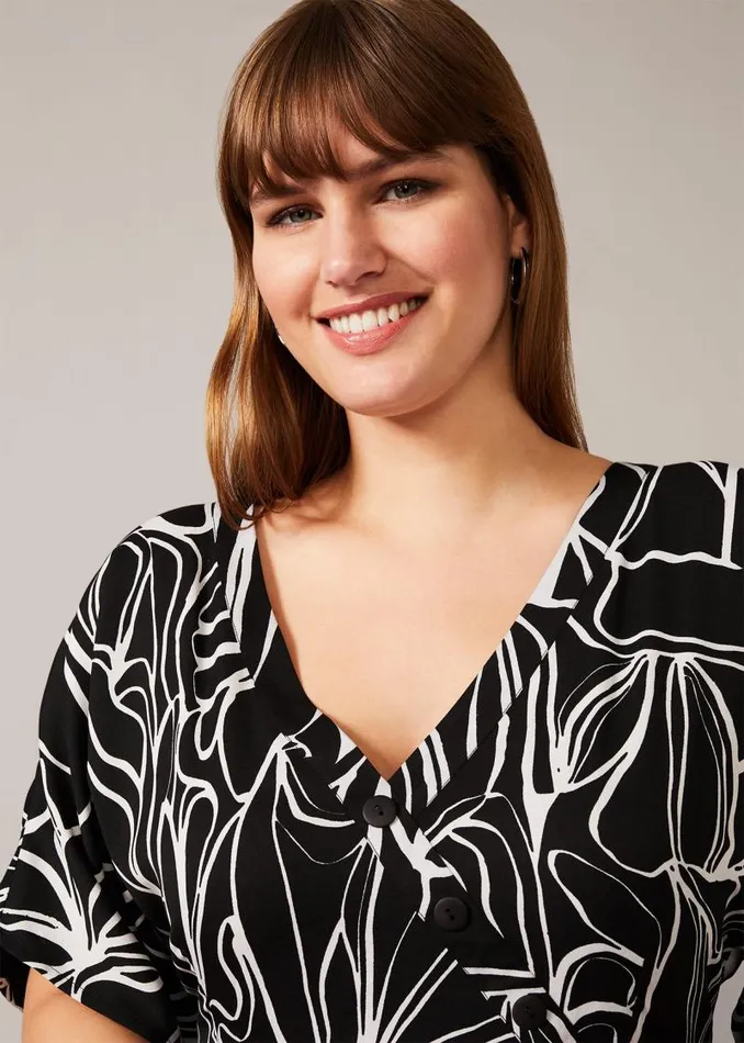 Harlow Abstract Print Dress Blackwhite Women Phase Eight Dresses