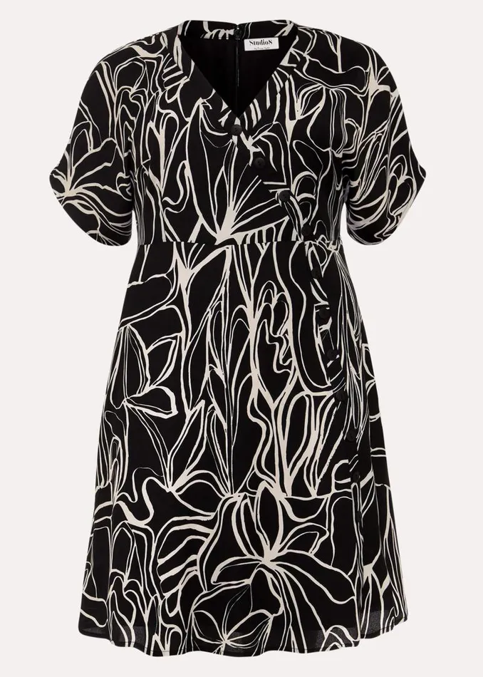 Harlow Abstract Print Dress Blackwhite Women Phase Eight Dresses