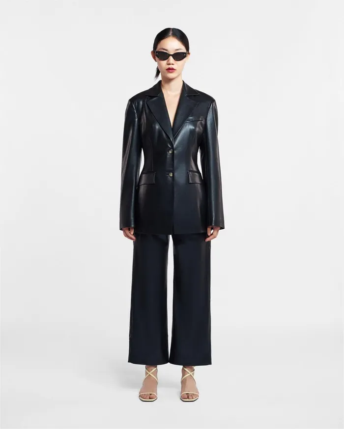 Hathi Okobor AltLeather Blazer Black Women Nanushka Jackets and Blazers