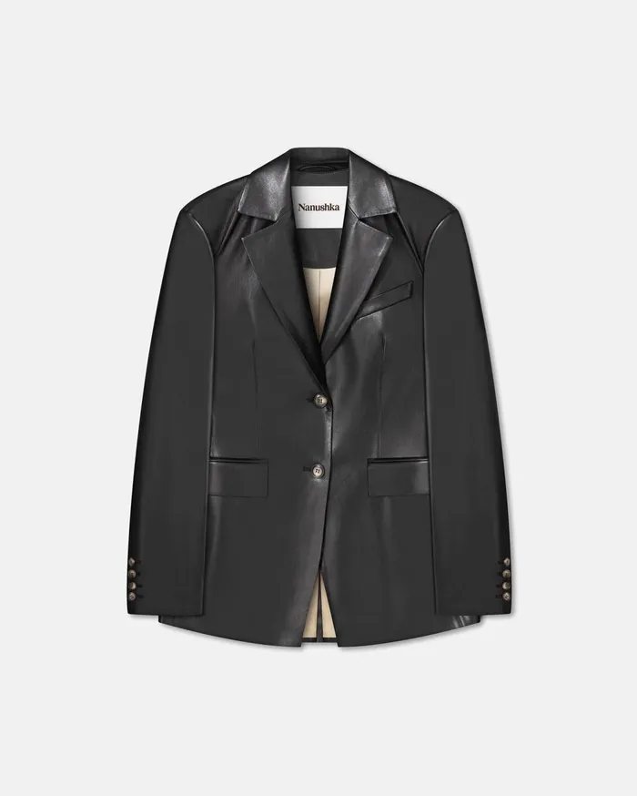 Hathi Okobor AltLeather Blazer Black Women Nanushka Jackets and Blazers