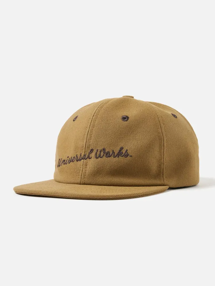 Hats Men Universal Works Universal Works Baseball Hat In Khaki Canvas