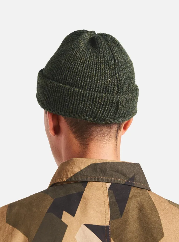 Hats Men Universal Works Universal Works Short Watch Cap In Olive British Wool