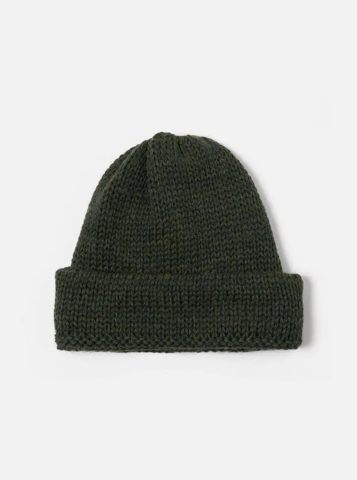 Hats Men Universal Works Universal Works Short Watch Cap In Olive British Wool