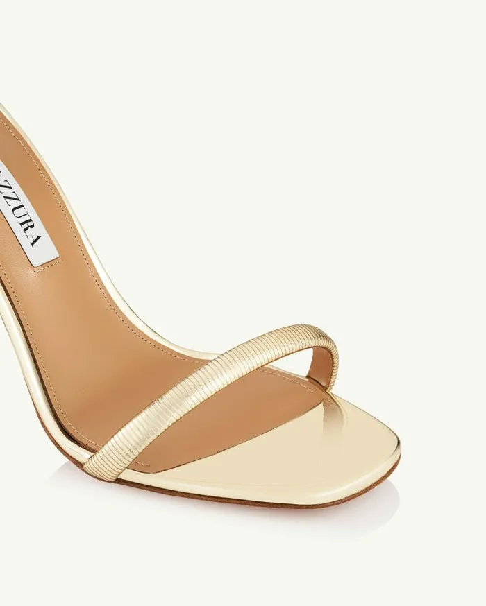 Hot Sandal 95 Gold Women Aquazzura Sandals Hot Sandal 95 Gold Women Aquazzura Sandals