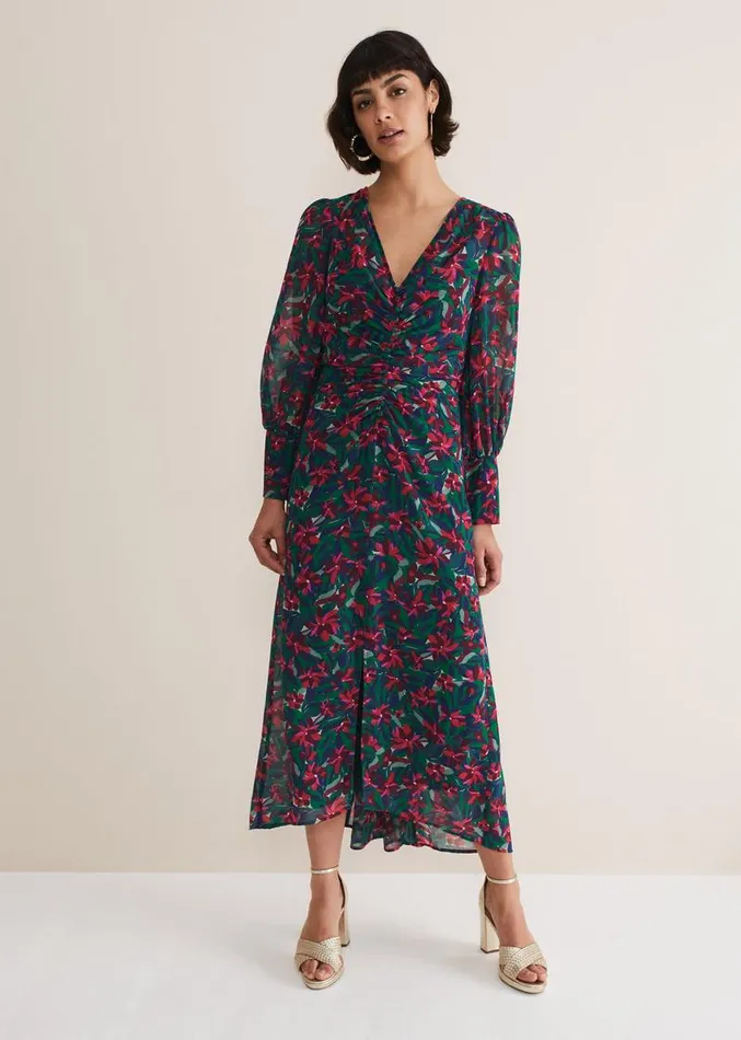 Hyacinth Floral Midi Dress Multicoloured Women Phase Eight Dresses