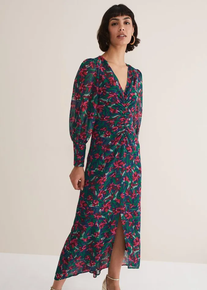 Hyacinth Floral Midi Dress Multicoloured Women Phase Eight Dresses