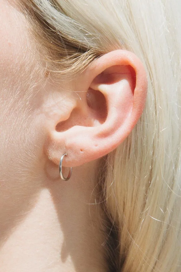 Infinity Hoop Earrings Silver Women Brandy Melville Jewelry