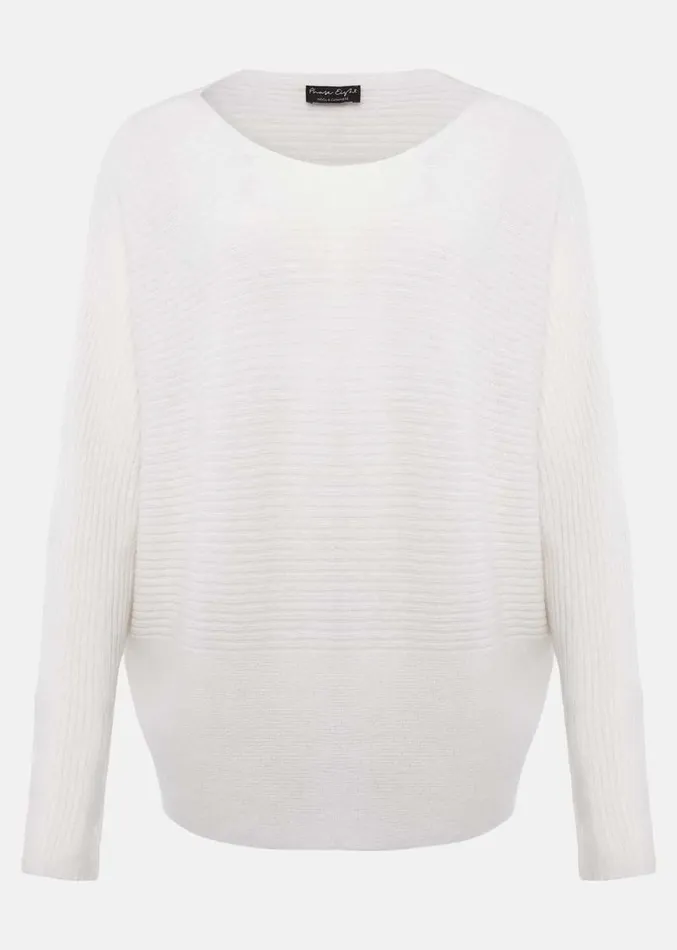 Isabella Ripple Wool Cashmere Jumper Ivory Women Phase Eight Knitwear