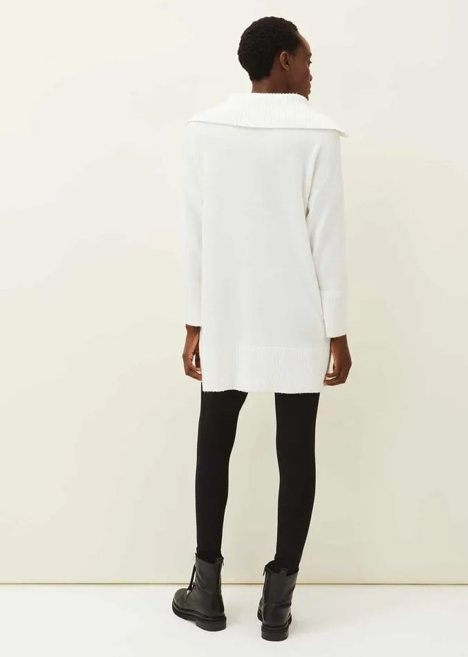 Isabella Zip Up Tunic Dress Winter White Women Phase Eight Dresses