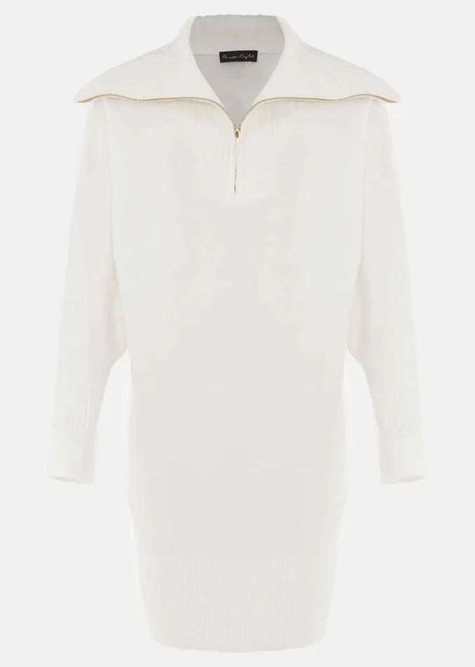 Isabella Zip Up Tunic Dress Winter White Women Phase Eight Dresses