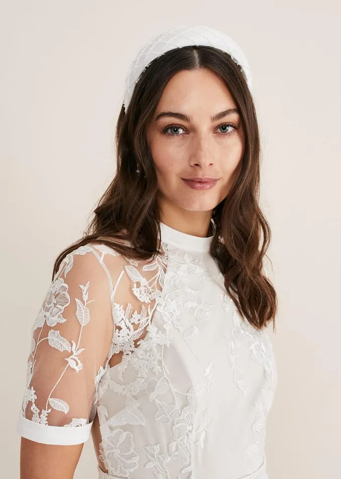 Ivory Beaded Headband Ivory Women Phase Eight Fascinators and Hats