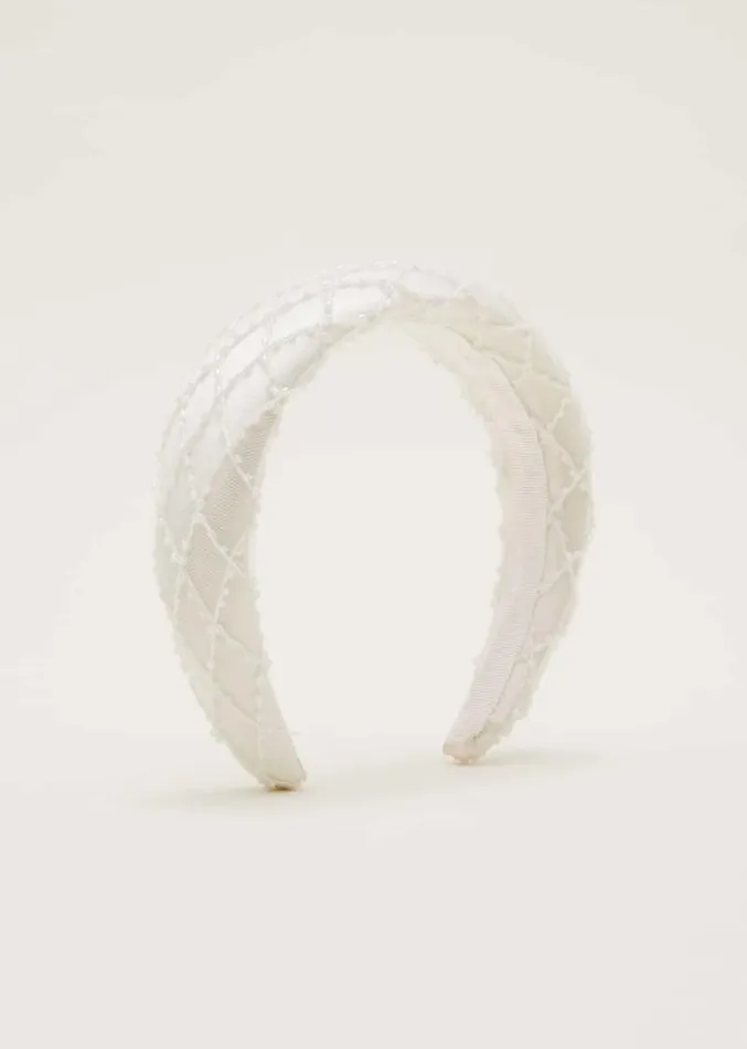 Ivory Beaded Headband Ivory Women Phase Eight Fascinators and Hats