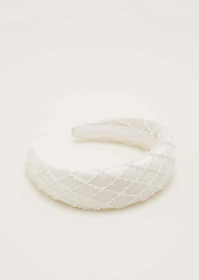 Ivory Beaded Headband Ivory Women Phase Eight Fascinators and Hats
