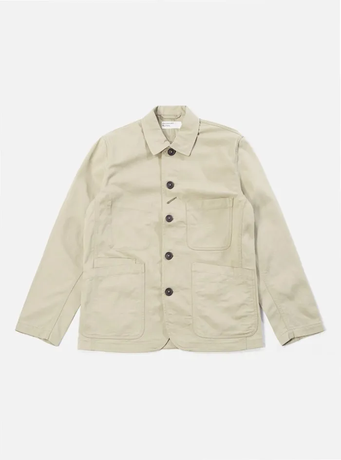 Jackets Men Universal Works Universal Works Bakers Jacket In Stone Twill