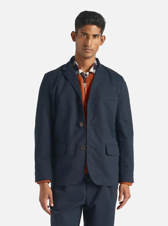 Jackets Men Universal Works Universal Works Capitol Jacket In Navy Brushed Polytech
