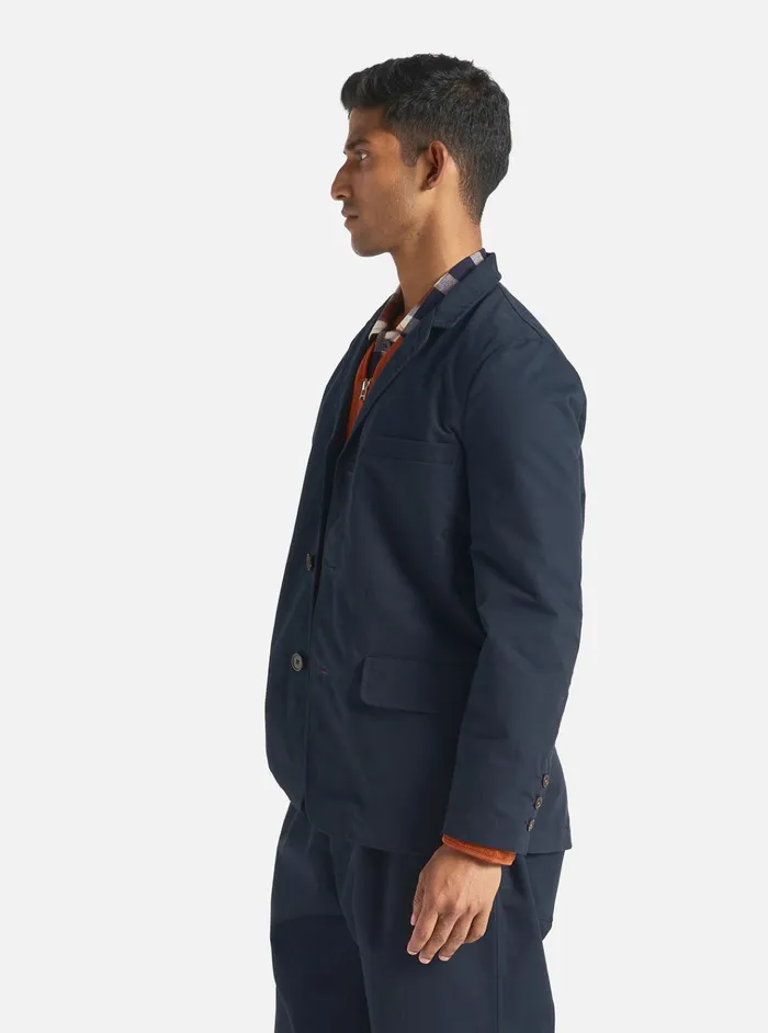Jackets Men Universal Works Universal Works Capitol Jacket In Navy Brushed Polytech