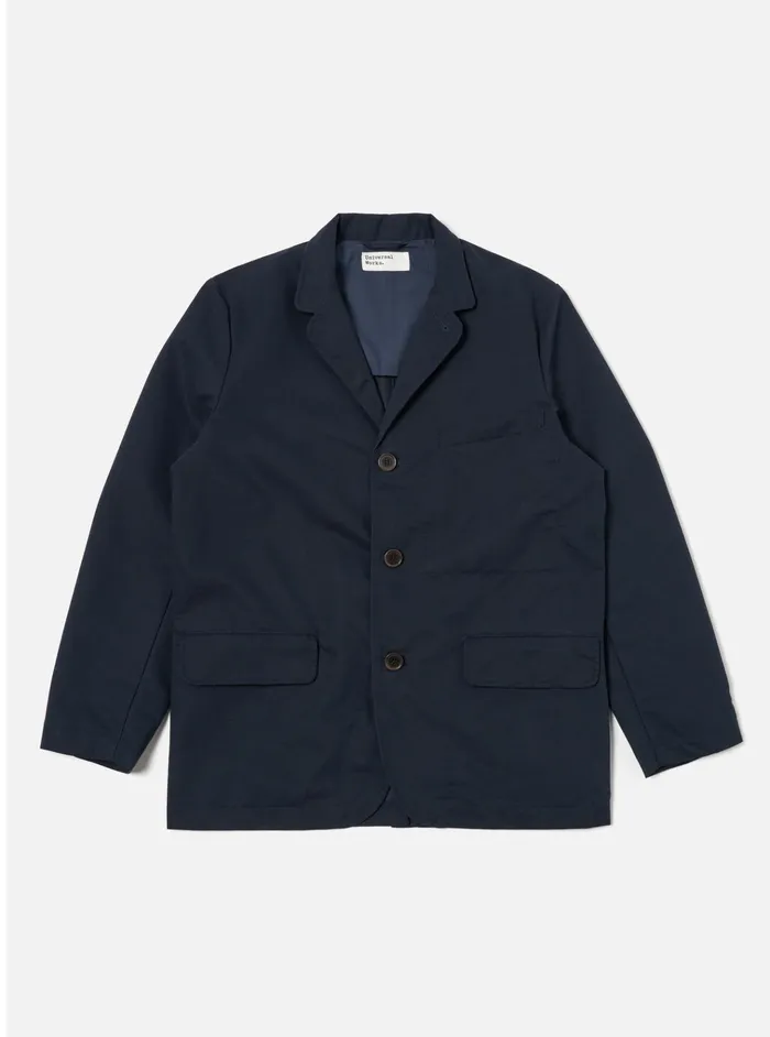 Jackets Men Universal Works Universal Works Capitol Jacket In Navy Brushed Polytech
