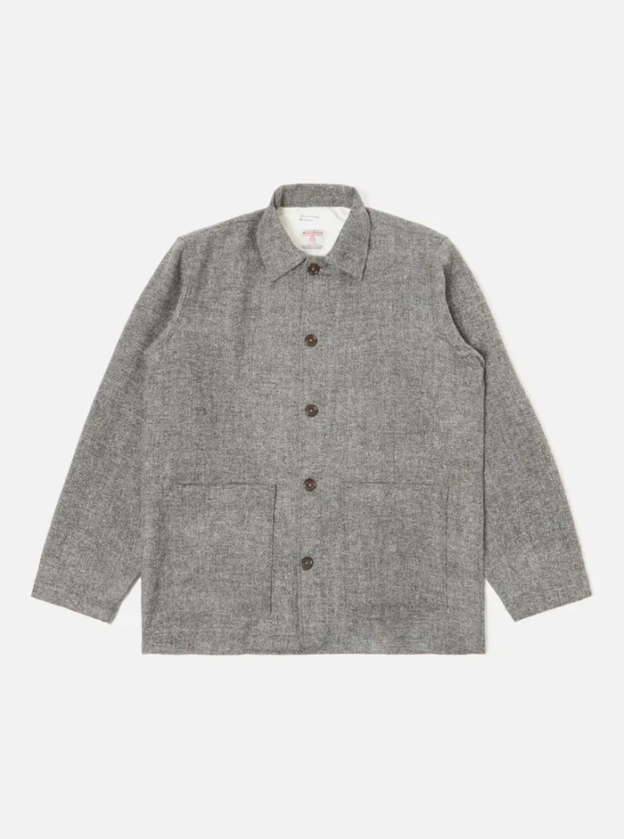 Jackets Men Universal Works Universal Works Easy Jacket In Grey Harris Tweed