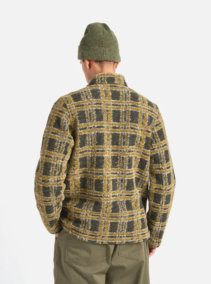 Jackets Men Universal Works Universal Works Field Jacket In Grey Jacquard Fleece