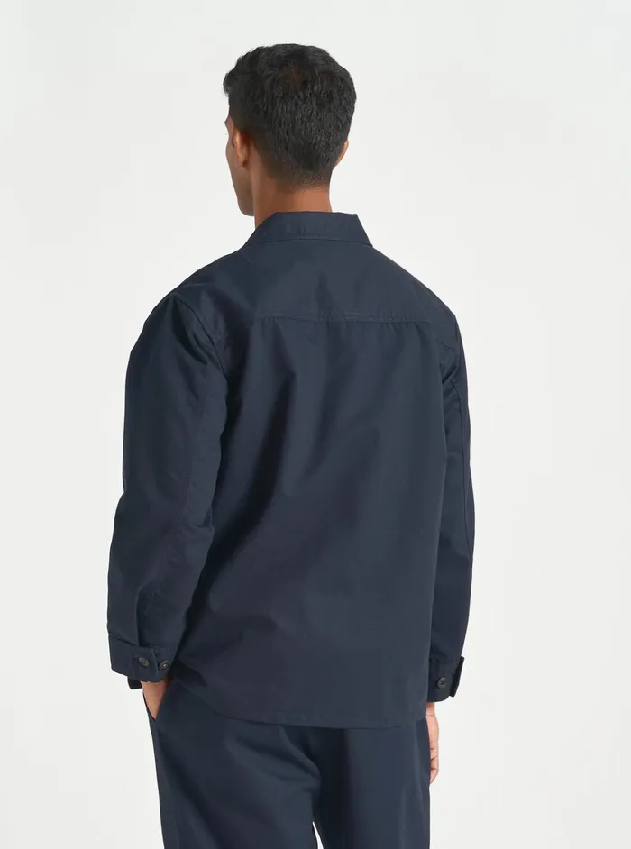 Jackets Men Universal Works Universal Works Jungle Jacket In Navy Brushed Polytech
