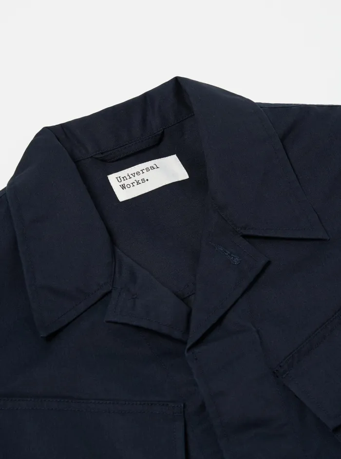 Jackets Men Universal Works Universal Works Jungle Jacket In Navy Brushed Polytech