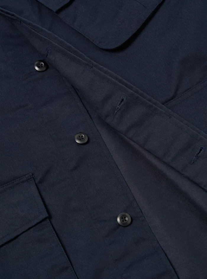 Jackets Men Universal Works Universal Works Jungle Jacket In Navy Brushed Polytech