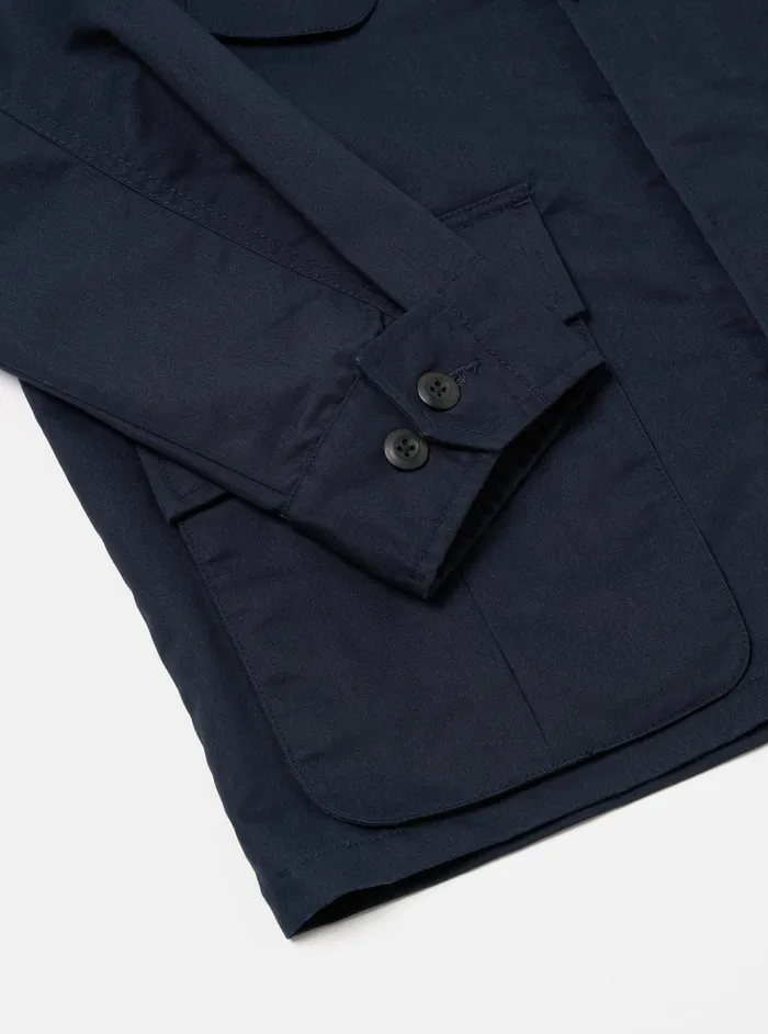 Jackets Men Universal Works Universal Works Jungle Jacket In Navy Brushed Polytech