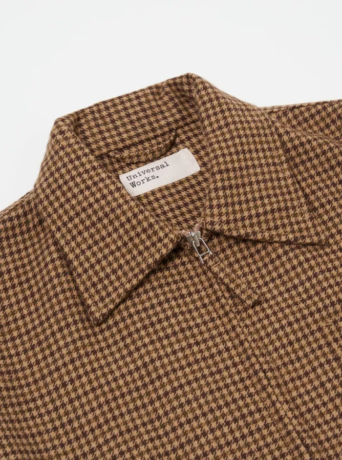 Jackets Men Universal Works Universal Works Rose Bowl Jacket In Sand Houndstooth Tweed