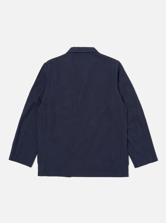 Jackets Men Universal Works Universal Works Three Button Jacket In Navy Cotton Pinstripe