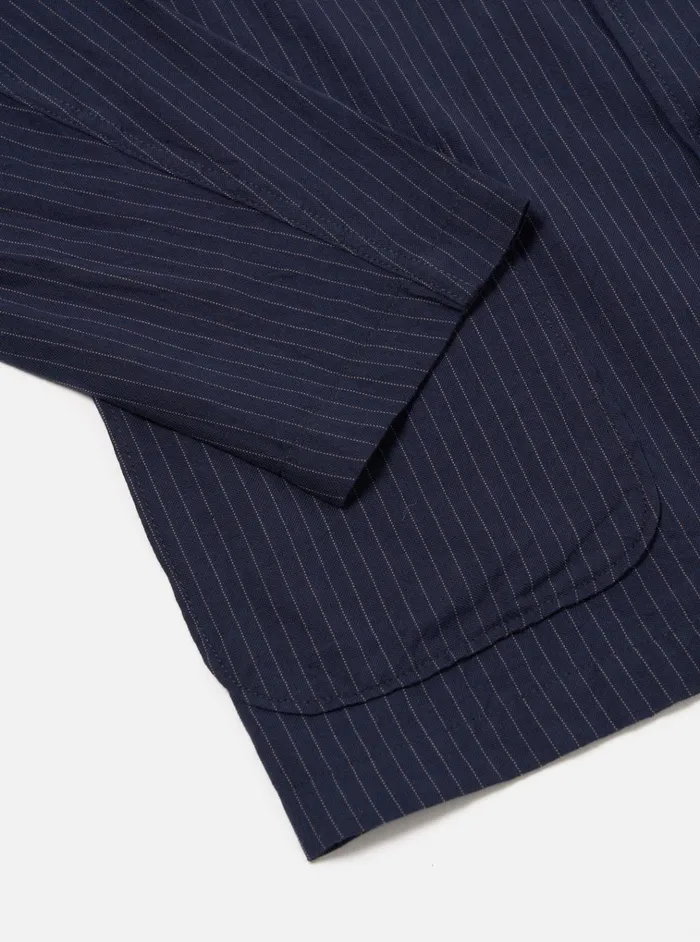 Jackets Men Universal Works Universal Works Three Button Jacket In Navy Cotton Pinstripe