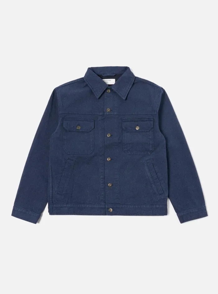 Jackets Men Universal Works Universal Works Trucker Jacket In Indigo Recycled Denim