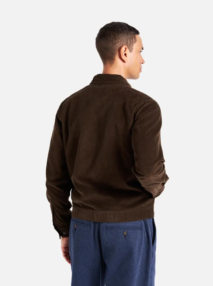 Jackets Men Universal Works Universal Works Uniform Jacket In Brown Fine Cord